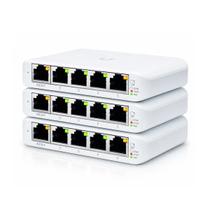 Kit 3 Unidades Switch 5 Portas 10/100/1000 Gigabit Mesa Flex USW-Flex-Mini-3 Ubiquiti Kit 3 Unidades Switch 5 Portas 10/100/1000 Gigabit Mesa Flex USW-Flex-Mini-3 Ubiquiti