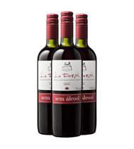 Kit 3 unidades - vinho la dorni tinto suave bordô sem álcool 720 ml