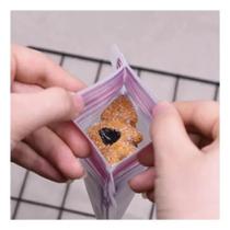 Kit 3 unidades zip lock saco desenho pote mason hermético