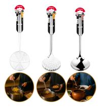 Kit 3 Utensilios Cozinha Inox Concha Fritadeira Escumadeira Kit 3 Utensilios Cozinha Inox Concha Fritadeira Escumadeira