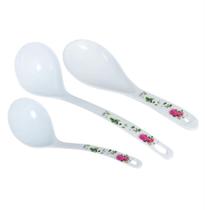 kit 3 Utensilios Para Servir Conhas e Colher Floral M.Lar