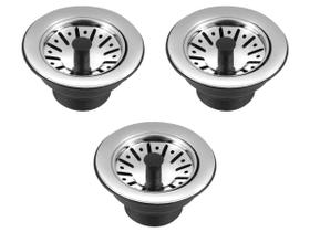 Kit 3 Válvula Americana Para Pias Cubas E Tanques Inox 3.1/2