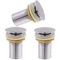 Kit 3 Válvula Click Lavatorio 1 1/4 Metal Inox Cuba Tanque