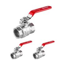 Kit 3 Válvula De Esfera Dn 20 3/4 Pol Cromado Docol