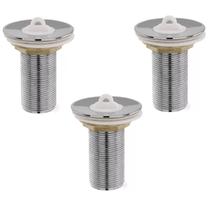 Kit 3 Válvulas Pia De Banheiro Em Metal Resistente Universal