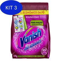 Kit 3 Vanish Alvejante Tira Manchas Oxi Advance Po 330G