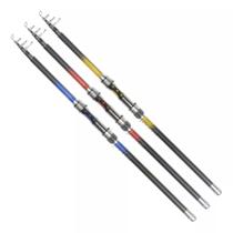 Kit 3 Vara De Pesca Telescópica 2,10 Metros Para Molinete 97% Carbono Alto Mar 30Lbs Kit 3 Vara De Pesca Telescópica 2,10 Metros Para Molinete 97% Carbono Alto Mar 30Lbs