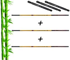 Kit 3 Varas Telescópicas Albatroz Fishing Bamboo 41% Carbono - 2,40 Metros