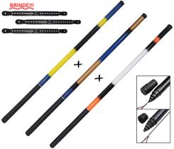 Kit 3 Varas Telescópicas Cmik 40% Carbono (2,40m) 5-7lbs