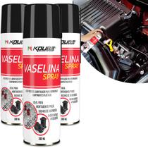 Kit 3 Vaselina Spray Lubrificante Multiuso Borrachas Resistente à Água Koube 300ml