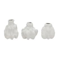Kit 3 vasinhos em ceramica abstratos mart