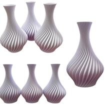 Kit 3 Vasinhos Jarros Espirais Decoração Enfeite12cm Kit 3 Vasinhos Jarros Espirais Decoração Enfeite12cm