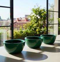 Kit 3 Vaso Bacia Marmorizada N'1 pequeno,moderno, elegante, Sofisticado,áreas interna prato coletor