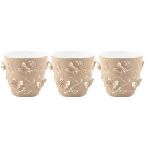 Kit 3 Vaso Decorativo Cachepot Plantas Flor Suculenta Jardim 3D 1,4L Design Sofisticado