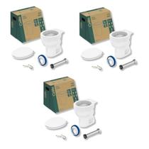 Kit 3 Vaso Sanitário Convencional com Assento Acesso Confort Celite
