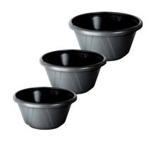 Kit 3 Vasos Cuia Preto Nutriplan Nº 1,5 Nº 3 Nº 4 para Plantio de Hortaliças Kit 3 Vasos Cuia Preto Nutriplan Nº 1,5 Nº 3 Nº 4 para Plantio de Hortaliças