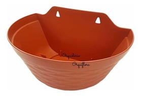 Kit 3 Vasos De Parede Meia Lua Terracota Jardim Vertical