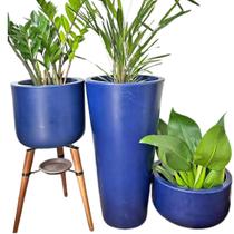 Kit 3 Vasos de Planta Decoração Externa Área Gourmet e Lazer