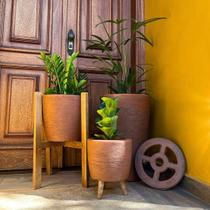 Kit 3 Vasos Decorativos Para Flores E Plantas Com Suporte
