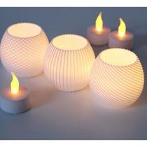 Kit 3 Vasos Decorativos Porta-velas Artificiais Modernos Sotisticado Kit 3 Vasos Decorativos Porta-velas Artificiais Modernos Sotisticado