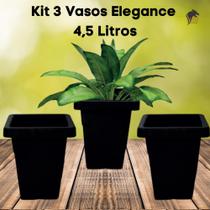 Kit 3 Vasos Flores E Plantas Decorativo Jardim Decoração 4,5 Litros