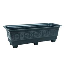 Kit 3 Vasos Jardineira Floreira Grande Plástico Resistente 6L