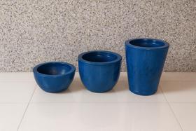 kit 3 vasos marmorizado luxo Premium, kit tamanho 2, leve, resistente para ambientes pequenos grande