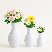 KIt 3 Vasos PLA biodegradável impressão 3D decoração eco e elegante
