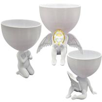 Kit 3 Vasos Plantas Pomba Divino Espirito Capelinha Oração