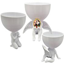 Kit 3 Vasos Plantas Santa Rita Capelinha Oração Catolico