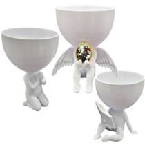 Kit 3 Vasos Plantas São Jorge Capelinha Oração Catolico Kit 3 Vasos Plantas São Jorge Capelinha Oração Catolico