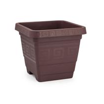 Kit 3 Vasos Quadrado Grande Café Marrom 18 Litros Plástico Reforçado
