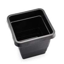 Kit 3 Vasos Quadrado Grande Preto 18 Litros Plástico Reforçado