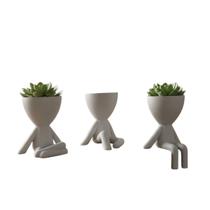 Kit 3 Vasos Robert Plant Decoração Criativa Moderna