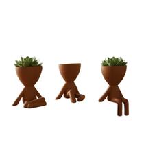 Kit 3 Vasos Robert Plant Decoração Criativa Moderna