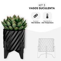 Kit 3 Vasos Suspenso Flor Cachepot Suculenta Decoração Kit 3 Vasos Suspenso Flor Cachepot Suculenta Decoração