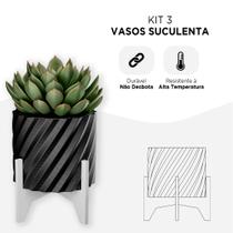 Kit 3 Vasos Suspenso Flor Cachepot Suculenta Decoração Kit 3 Vasos Suspenso Flor Cachepot Suculenta Decoração