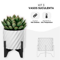 Kit 3 Vasos Suspenso Flor Cachepot Suculenta Decoração Kit 3 Vasos Suspenso Flor Cachepot Suculenta Decoração