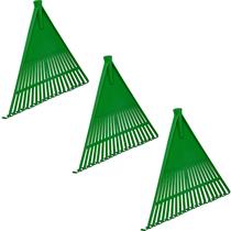 Kit 3 Vassouras de Plástico Jardim Grama Rastelo Sem Cabo FS Kit 3 Vassouras de Plástico Jardim Grama Rastelo Sem Cabo FS