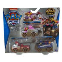 Kit 3 veiculos die cast c/ figuras patrulha canina sunny