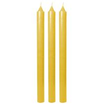 Kit 3 Vela Amarela Cigano Oxum Prosperidade 19cm 6 Horas