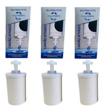 Kit 3 Vela Para Filtro De Barro Carvão Ativado Elimina Todas as Impurezas
