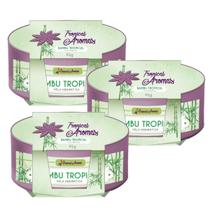 Kit 3 Velas Aromáticas Perfumada E Decorativa 95g Tropical - TROPICAL AROMAS