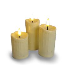 Kit 3 Velas LED Decorativas Derretidas Chama Oscilante com Baterias Inclusas Kit 3 Velas LED Decorativas Derretidas Chama Oscilante com Baterias Inclusas