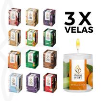Kit 3 Velas Perfumadas Aromáticas Longa Duração