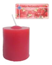 Kit 3 Velas Perfumadas De 1 Dia - Aroma Morango Kit 3 Velas Perfumadas De 1 Dia - Aroma Morango