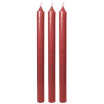 Kit 3 Velas Vermelhas Exu Pomba Gira 19cm Queima 6 Horas