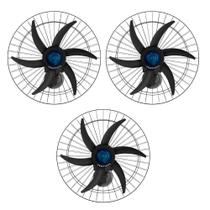 Kit 3 Ventiladores Osc Parede 60cm 230w Falcon Ventisol - Bivolt