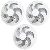Kit 3 Ventiladores Parede 50cm 200W Industrial Turbo Turbão 6 Pás Bivolt 110V 220V Branco Vitalex Kit 3 Ventiladores Parede 50cm 200W Industrial Turbo Turbão 6 Pás Bivolt 110V 220V Branco Vitalex