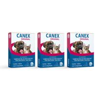 Kit 3 Vermífugo Canex Original Cães 10kg 4 Comprimidos Ceva